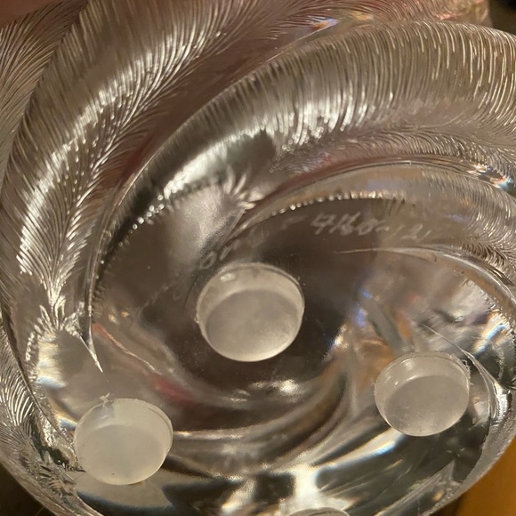 Orrefors vintage feather cut swirl crystal bowl - Picture 7 of 7